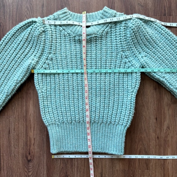 ISABEL MARANT Pacey Merino Wool Knit Sweater Blue-LT 36 Italy - Picture 13 of 17